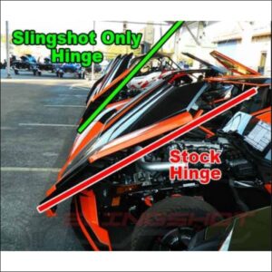 Extended Range Hood Hinge Kit for the Polaris Slingshot - engine drivetrain