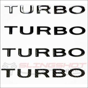 TURBO Letters Decal Kit for the Polaris Slingshot - exterior